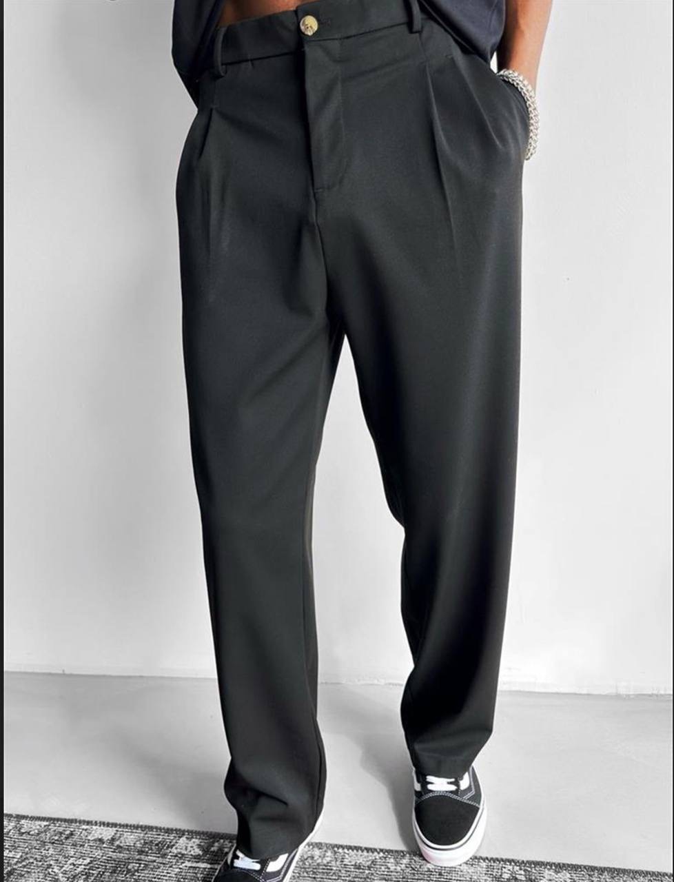 شلوار پارچه ای‌ بگ پیله دار برند we 11